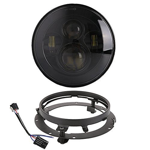 7 Inch Daymaker LED Headlight With Mounting Bracket Ring + Wire Harness For Harley Davidson 1994-2018 Road King Road Glide Street Glide Electra Glide Ultra Limited Fat Boy Motorcycle Headlamp