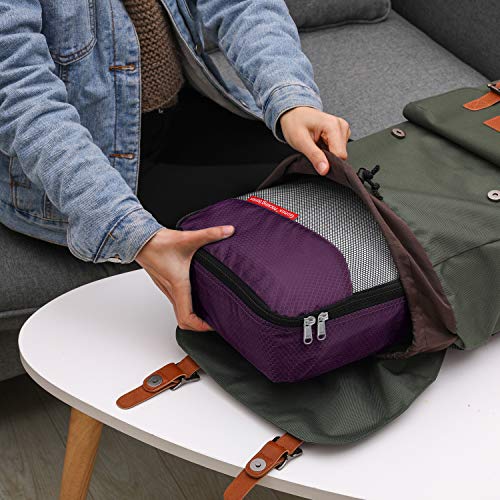 Gonex Packing Cubes Travel Organizer Cubes for Luggage 4xMedium Purple