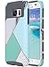 ULAK S7 Case, Galaxy S7 Case, Hybrid Case for Samsung Galaxy S7 2016 Release 2-Piece Dual Layer Style Hard Cover (Mint Geometric Marble) Will not Fit S7 Edge