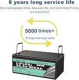 LiFePO4 Leisure Battery 24V 200Ah 5120Wh 29.2V Max 0~45C view 2