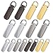 16 Pieces Zipper Pull Luggage Heavy Duty Zipper Tab Pull Replacement Zipper Fixer for Clothes, Suitcase, Luggage, Backpack, DIY Craft, 2 Sizes, 4 Colors