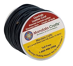 Mandala Crafts Round Cowhide Genuine Leather String