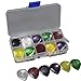 40pcs Durable Clear Large Size Bass Rock Heavy Metal Guitar Picks Plectrum 1.0/2.0/3.0 mm + 10 Grid Case