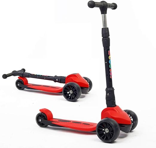 Scooter para Niños Scooters para Niños De 2 A 10 Años con Ruedas De PU Paseos Al Aire Libre En El Juguete Ajustable para Niños Y Niñas Regalos,Red: Amazon.es: Jardín