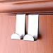 SG Stainless Steel Over Door Hooks Home Kitchen Cupboard Cabinet Towel Coat Hat Bag Clothes Hanger Holder Organizer Rack (4pcs)