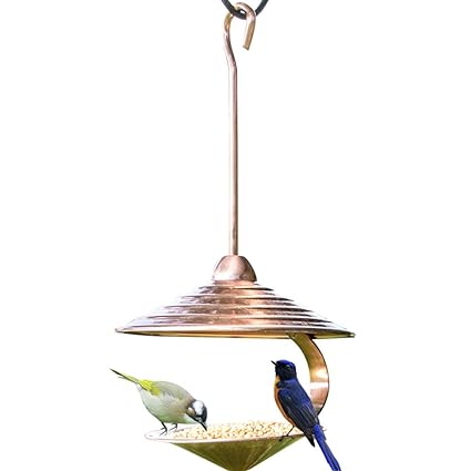 Mlmhlmr Wild Bird Feeder Round Metal Hanging Type Leakproof Bird
