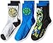 Teenage Mutant Ninja Turtles Boys' 3Pk Heat Transfer Crew Socks
