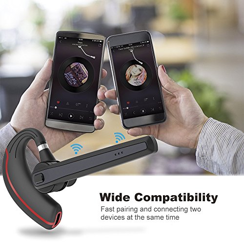 image for DYMADARE Bluetooth Headset, Wireless Earpiece for Cell Phones, In-Ear 