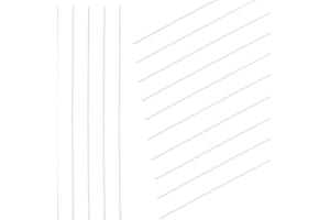 Swpeet 15Pcs Milkly Plastic Rods Assortment Kit, Diameter 2mm Length 250mm Material ABS Round Stick Round Solid Bar DIY Model for DIY Toys Building Making Architectural Model Making