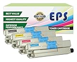 EPS Replacement Toner For Oki Okidata C310dn C330dn C510dn C530dn MC362w MC562w (Black + CMY)