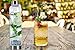 AMOYSTONE Aquamarine Crystal Crushed Stones Water Bottle Infuser Energy with Removable Crystal Protective Sleeve 450ml