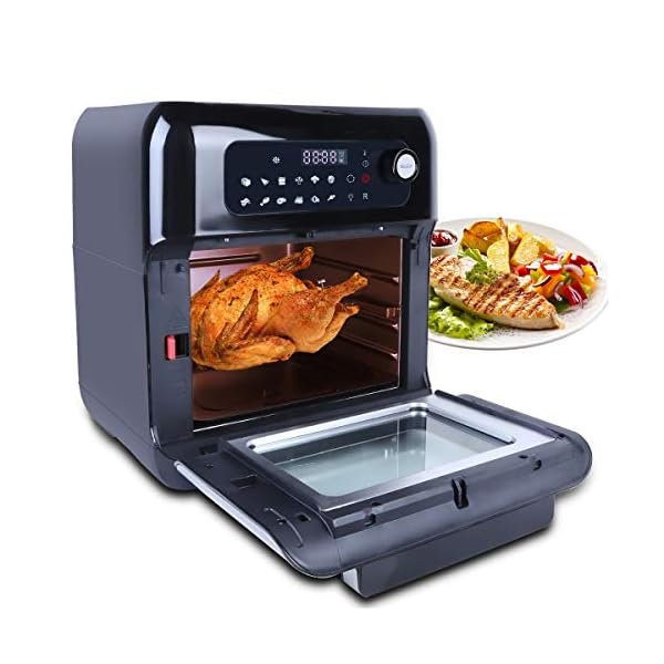 Uten-Automatic-Multifunctional-Air-Fryer-Oven-Smart-Tabletop-Oven-10L-1500W-Hot-Air-Oven-with-12-Programs-with-LED-Touch-Screen-Temperature-and-Control-for-Baking Air Fryer Oven, Uten 10L Digital Air Fryers Oven, Smart Tabletop Oven with 12 Preset Menus, LED Touch Screen Temperature…