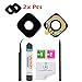 OmniRepairs for Samsung Galaxy S8 G950 and Samsung S8 Plus G955 Rear Facing Glass Camera Lens Replacement Assembly (2 Pieces) with Adhesive and Repair Toolkit (Lens Only)