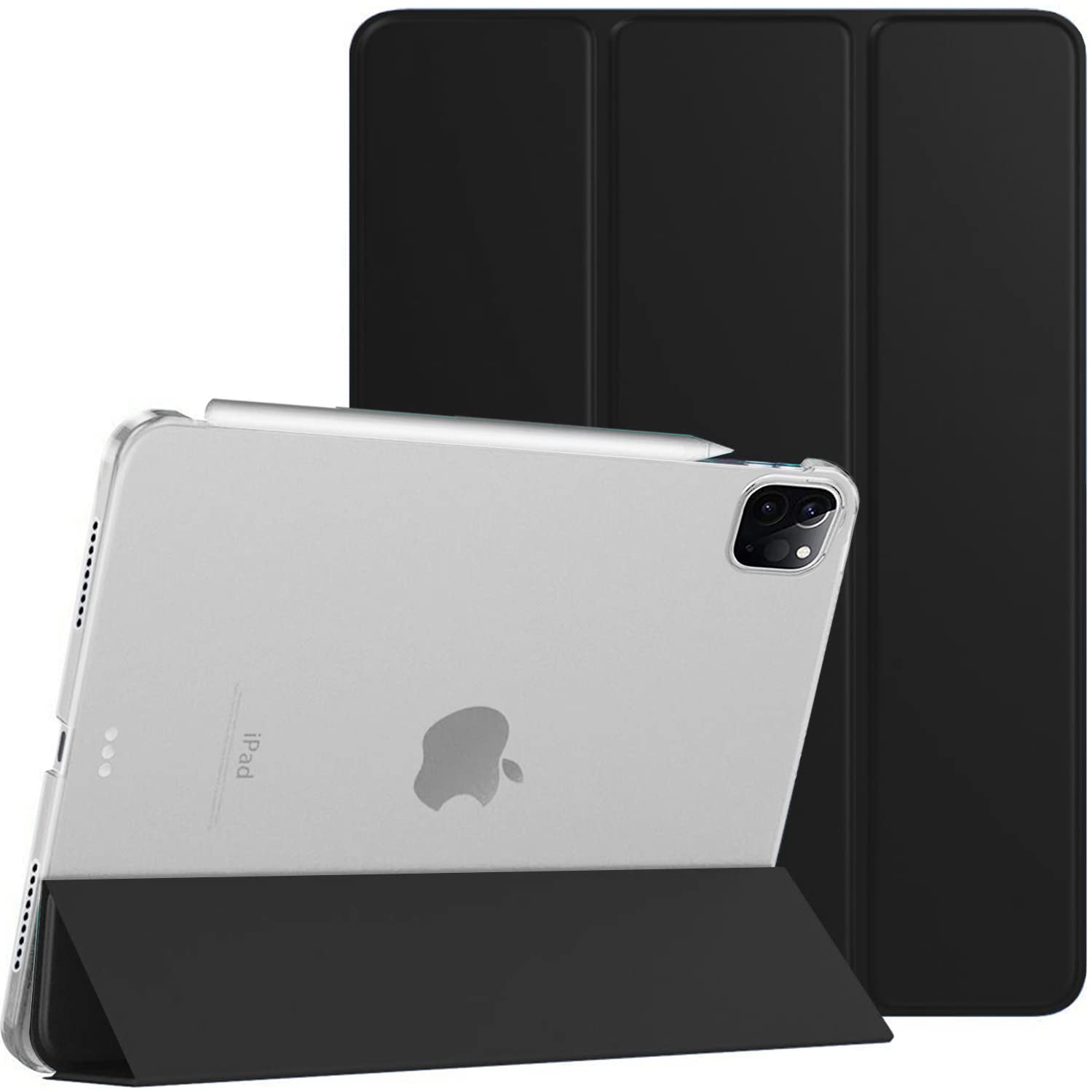 DuraSafe Cases for iPad PRO 11 Inch 2nd 3rd 4th [ PRO 11 2020 2 2021 3 2022 4 Gen ] A2759 A2435 A2761 A2762 A2377 A2459 A2228 A2068 A2230 A1980 A2013 A1934 A1979 Hard PC Translucent Back Cover - Black — image 1
