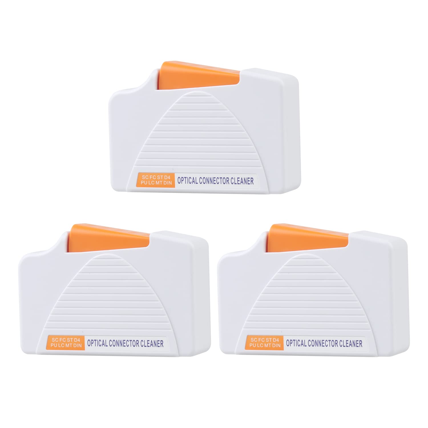 MSDADA 3 Pcs Fiber Connector Cleaner Box, LC/SC Fiber Cleaning Cassette with 500+ Uses, Anti Static End Face Cleaner for LC, SC, FC, ST, MU Connector Types(Green）