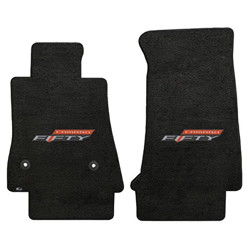 Fits CAMARO 2017 Custom Fit 2 PC Floor Mats EBONY VELOURTEX 50TH ANNIVERSARY LOGO