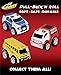 Kid Galaxy Squeezable Pull Back Police Car. Toddler Emergency Vehicle Toy for Kids Age 2 and Up
