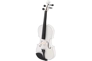 Violin Full Size 4/4, Solid Basswood Fitted Violin, Violin Starter Set with Carrying Case and Accessories, Electronic Violin 