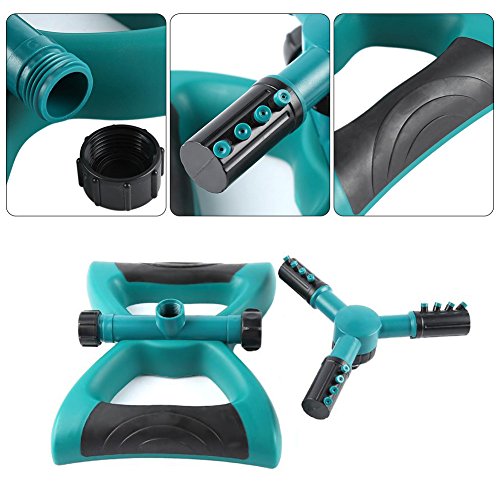 Leafgreen Lawn Sprinkler, 360 Rotating Adjustable Garden Sprinkler with 3600 SQ FT Coverage Premium Quality Lawn Irrigation System