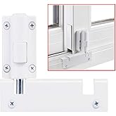 HauSun Patio Sliding Door Security Foot Lock Kick Lock, Fits on Top Rail-Childproof patio Door guardian-or Bottom Rail-Foot Operated-Keep Your Family Safe and Secure(1 Pack,White)