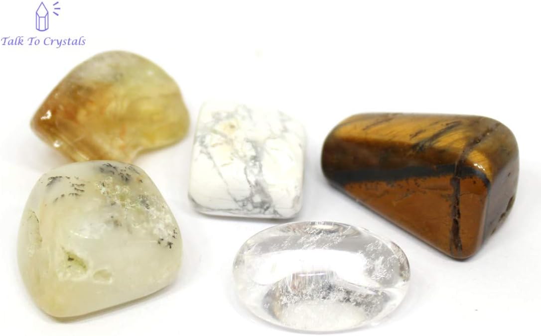 TALK TO CRYSTALS Crystal Tumbled Stones To Improve Focus And Concentration, 1-4 cm