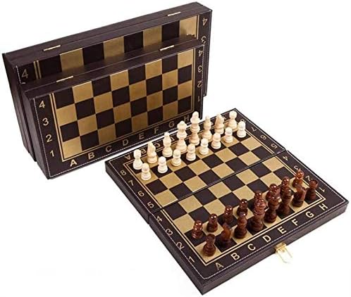 チェス盤ポータブルチェスセット折りたたみ式革チェス盤ボードゲームポータブル子供のおもちゃギフトチェスセット お洒落