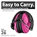 Vanderfields Earmuffs for Kids - Hearing Protection Muffs for Children Small Adults Women Foldable Design Ear Defenders Protector with Adjustable Padded Headband for Optimal Noise Reduction - Pink