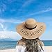 Womens Sun Hat Foldable Floppy Travel Packable UV Summer Beach Straw Hats UPF50 (Khaki)