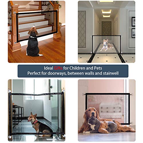 Pet Gate Magic Gate for Dogs, Baby Gate, Pet Safety Guard Mesh