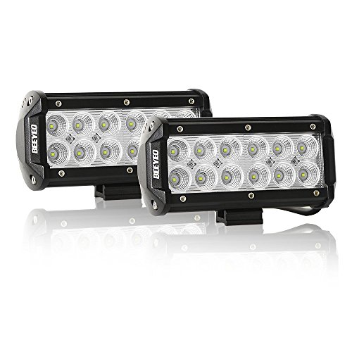 BEEYEO LED Light Bar 36W 7″ Led Off Road Lights Flood Beam Super Bright Mounting Bracket for Jeep SUV ATV UTV Trucks Pickup ATV UTV