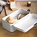 SveBake Bread Box for Kitchen Counter Vintage Retro Design Carbon Steel Bread Bin with Powder Coating, Cream (Included a Free PDF Baking E-BOOK)