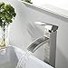 VCCUCINE Contemporary Modern Brushed Nickel Tall Single Handle Bathroom Vessel Sink Faucet, Laundry Stainless Steel Sink Faucet With Two 3/8