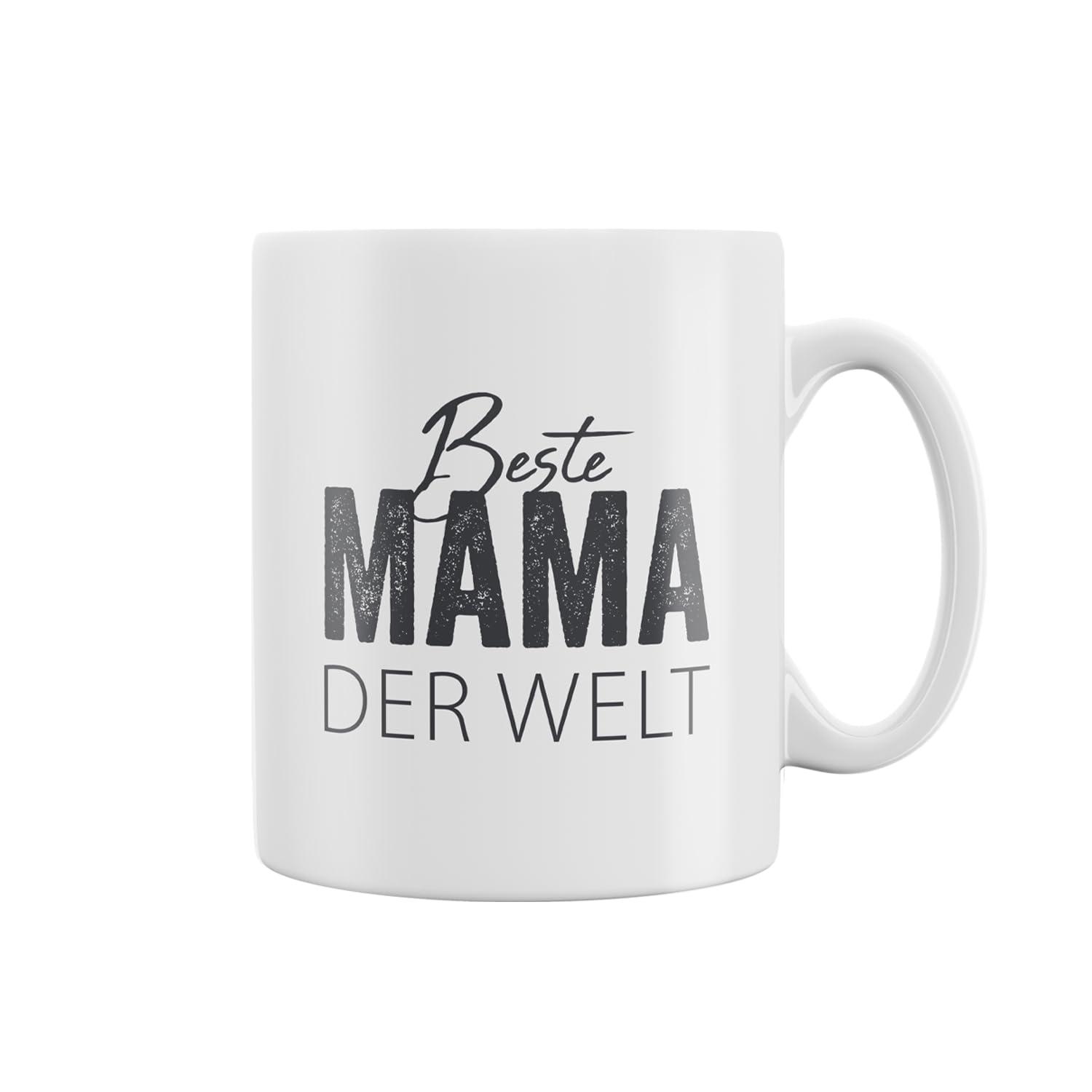 MC-Trend Mug Beste MamaWhite with Lettering Diameter 8 cm Ceramic Large Cups Modern Coffee Tea Milk Hot Drinks Cold Drinks Timeless Gift (Beste Mama)