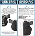Neoprene IWB Inside The Waistband Handgun/Pistol Holster With Mag Pouch Bundle | Gun For Concealed Carry, Universal | Fits: S&W M&P Shield, Glock 17 19 26 27 42 43, Sig Sauer, Ruger, Walther (Right)