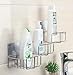 Stainless Steel Shelf Organizer, Rerii Self Adhesive Stainless Steel Bathroom Shower Rack Organizer for Shampoo, Kitchen Organizer Shelf for Condiment Bottles - Drill Free, Recyclable Adhesive Pad