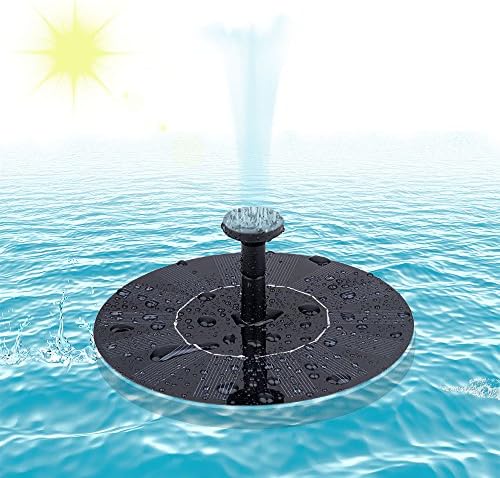 Robest 1.4W Solar Water Fountain Pump with 4 Spraying Nozzle for Garden and Patio, Bird bath, Small Pond, Outdoor Floating Solar Panel Kit Water Pump