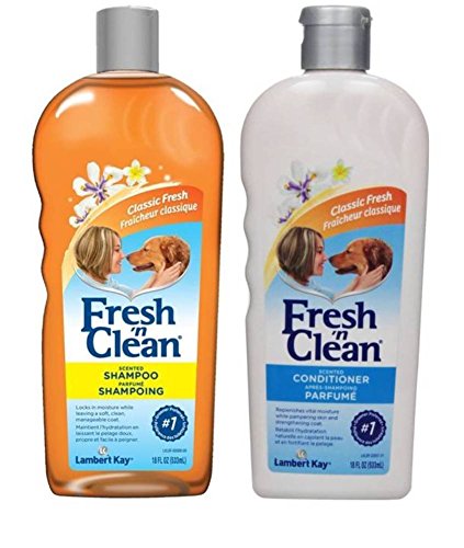 Fresh 'N Clean Classic Shampoo & Conditioner Bundle: (1) Fresh 'N Clean Classic Fresh Scented Shampoo, and (1) Fresh 'N Clean Classic Fresh Scented Conditioner, 18 Ounces. Each