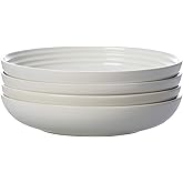 Le Creuset Stoneware Set of 4 Pasta Bowls, 8.5" each, White
