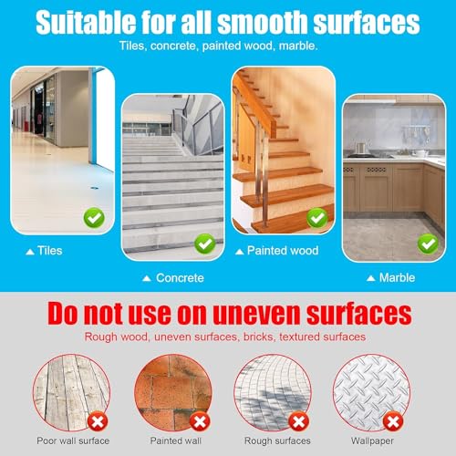 Dederwern Transparent Anti Slip Tape, 2 Pcs Clear Non Skid Safety Tape, Grip Tape for Stairs, Steps, Floors, Ramps