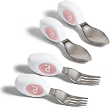 doddl Fork & Spoon Cutlery Set for Children 12m+ Dusky Rose Twin Pack
