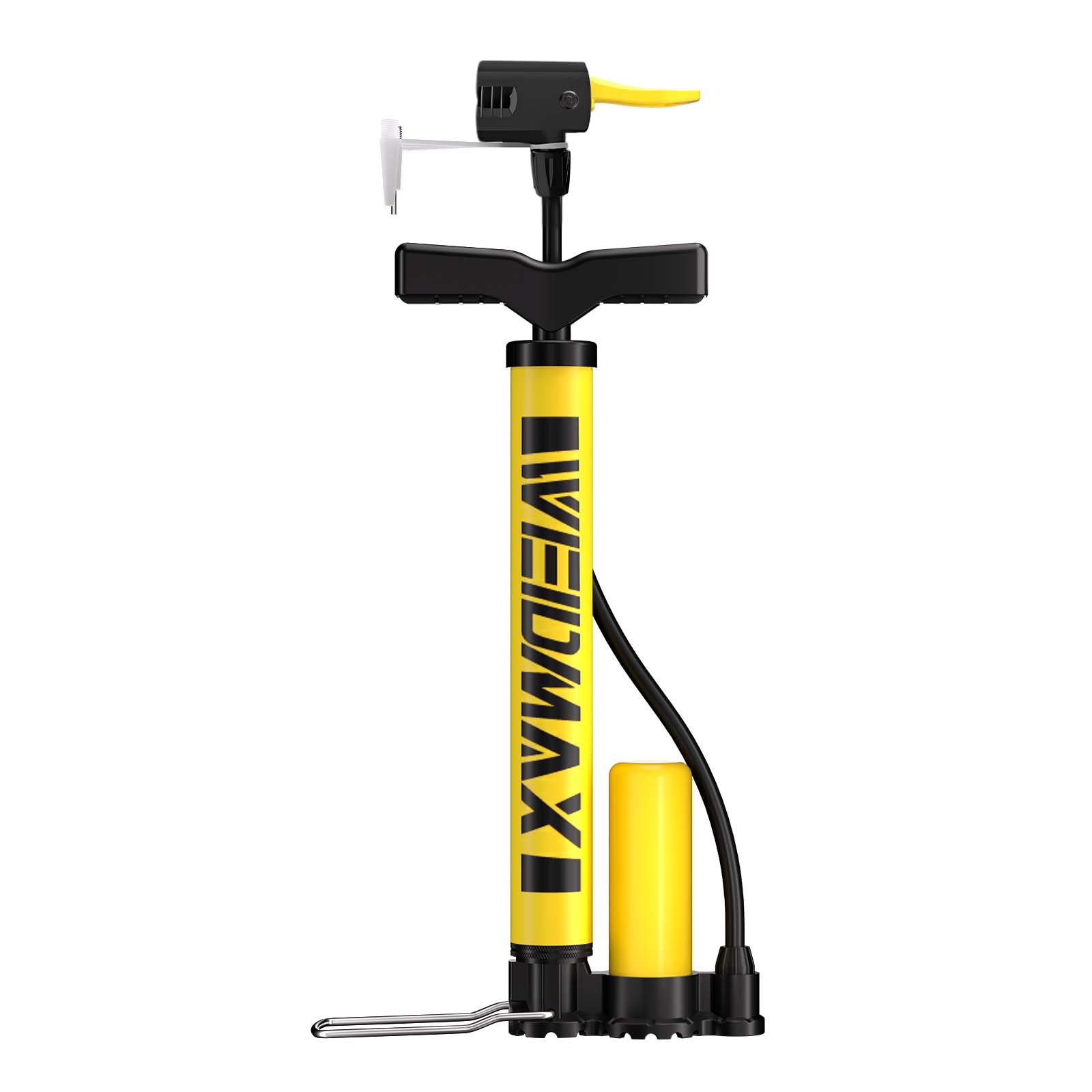 WEIDMAX Mini Bike Pump, Portable Bicycle Pump with High Pressure Buffer, Manual Bike Tyre Pump Ball Pump with Both Presta & Schrader Valves, Bike Track Pump Cycle Pump with Needles,120PSI