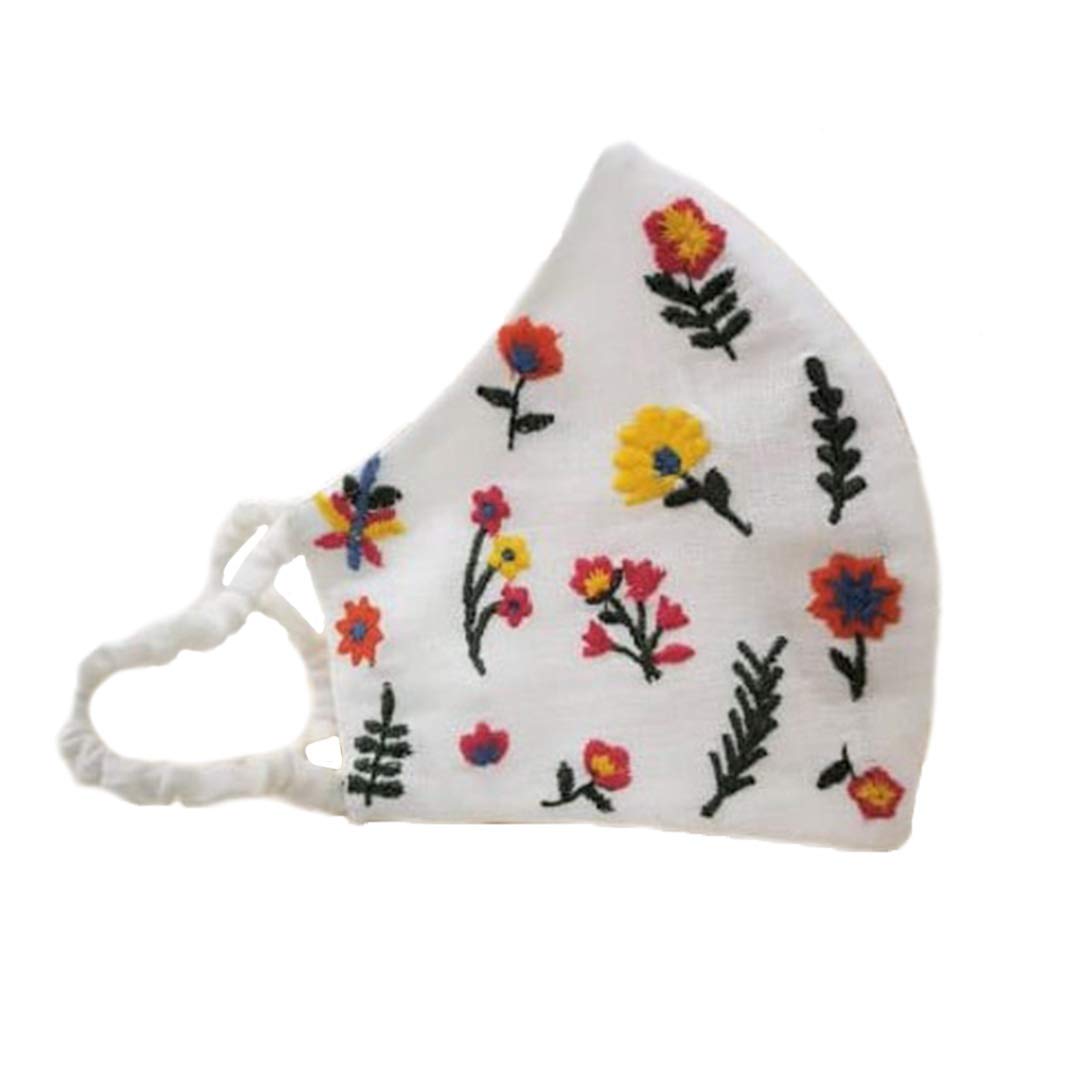 Ayra Cloth Face Masks |Washable And Reusable Mask |100% Cotton Face Mask | Safety Designer Face Mask For Females | Breathable Embroidery Face Mask (Pattern-3)