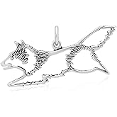 Dazzling Paws Jewelry Shetland Sheepdog Necklace Gifts in Sterling Silver