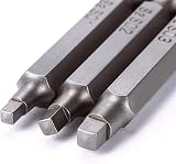 Gasea 3 Sets 2" Magnetic Square Screwdriver Bits 1/4" Hex Shank S2 Steel SQ1 view 6