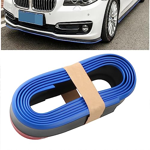 thumbnail image 2 of Universal 2.5M Car Front Bumper Lip Splitter - Black Rubber Foam Chin Spoiler 2 of 5