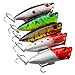A-SZCXTOP Fishing Lures Topwater Floating Popper Poper Lure Hooks Bait Bass Crankbait (Type2)