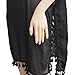 Oryer Womens Chiffon Tassel Beachwear Cover Up Beach Bikini Swimsuit Cover-ups, A-black, One Size