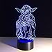 3D Lamp Yod,3D Illusion Night Light 7 Colors Changing Lamp with Remote Control,Table Desk 3D Led Lamp Home Decoration Gifts for Children Kids Bedroom,Living Room,DiningRoom