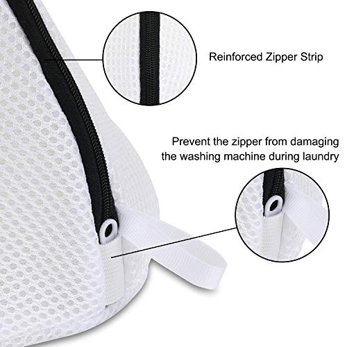 Syllana 2 Pack Mesh Laundry Bags for Shoes Multi Protection Washing Machine Bag with Durable Zipper for Laundry and Travel Organizer