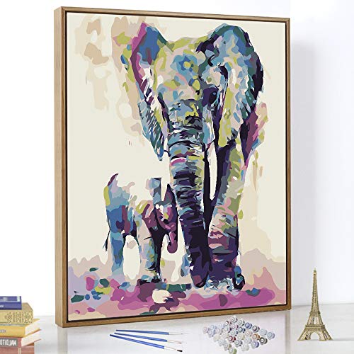 Arfbear Malen Nach Zahlen Erwachsene Kinder Anfänger Ohne Rahmen 40x50 cm DIY Ölgemälde auf Leinwand Handgemalt Tiere… – Bild 3